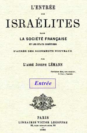 Couverture de l'entree des israelite